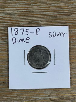 Dime Silver Seated Liberty 1875 Coin