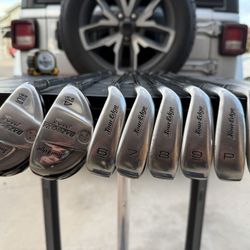 Tour Edge Bazooka JMax QL Golf Iron Set 4-5-6-7-8-9-P-S Stiff Light Steel Shafts