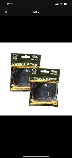  for Boots (2 Pair) Premium Heavy Duty Elastic No Tie Boot Laces Black-black