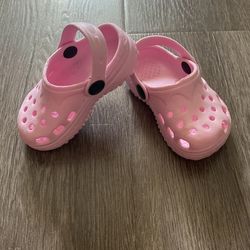 Pink Baby Girl Slip On Crocs - Size Newborn