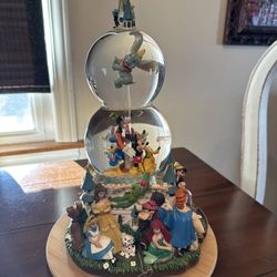 VINTAGE DISNEY World Character Parade Two Tiered Snow Globe