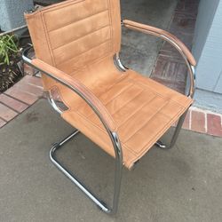 SAFCO Flaunt Series Guest Chair, Camel/Chrome