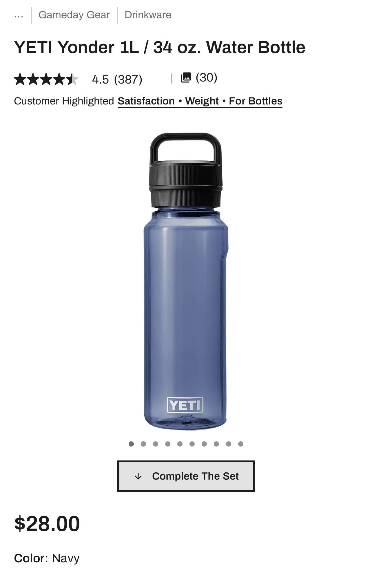 Yeti 1L Water Bottle (brand new/never used)