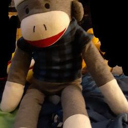 VERY Large Sock Monkey Plush