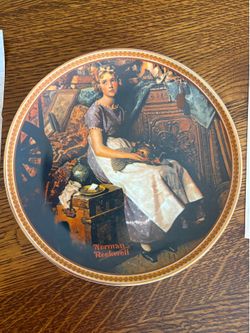 Dreaming in the Attic plate Norman Rockwell