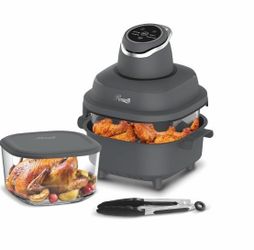 Rosewill Air Fryer with Glass Bowl and Tongs