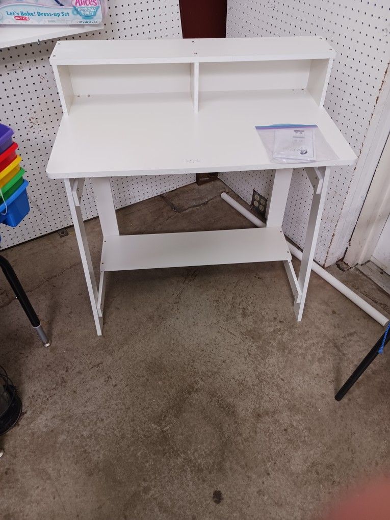 NEW WHITE A FRAME DESK 39"