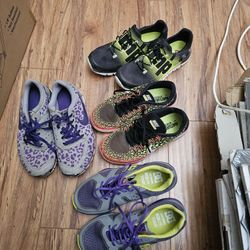 4 Pairs Of Running Shoes Good Condition 