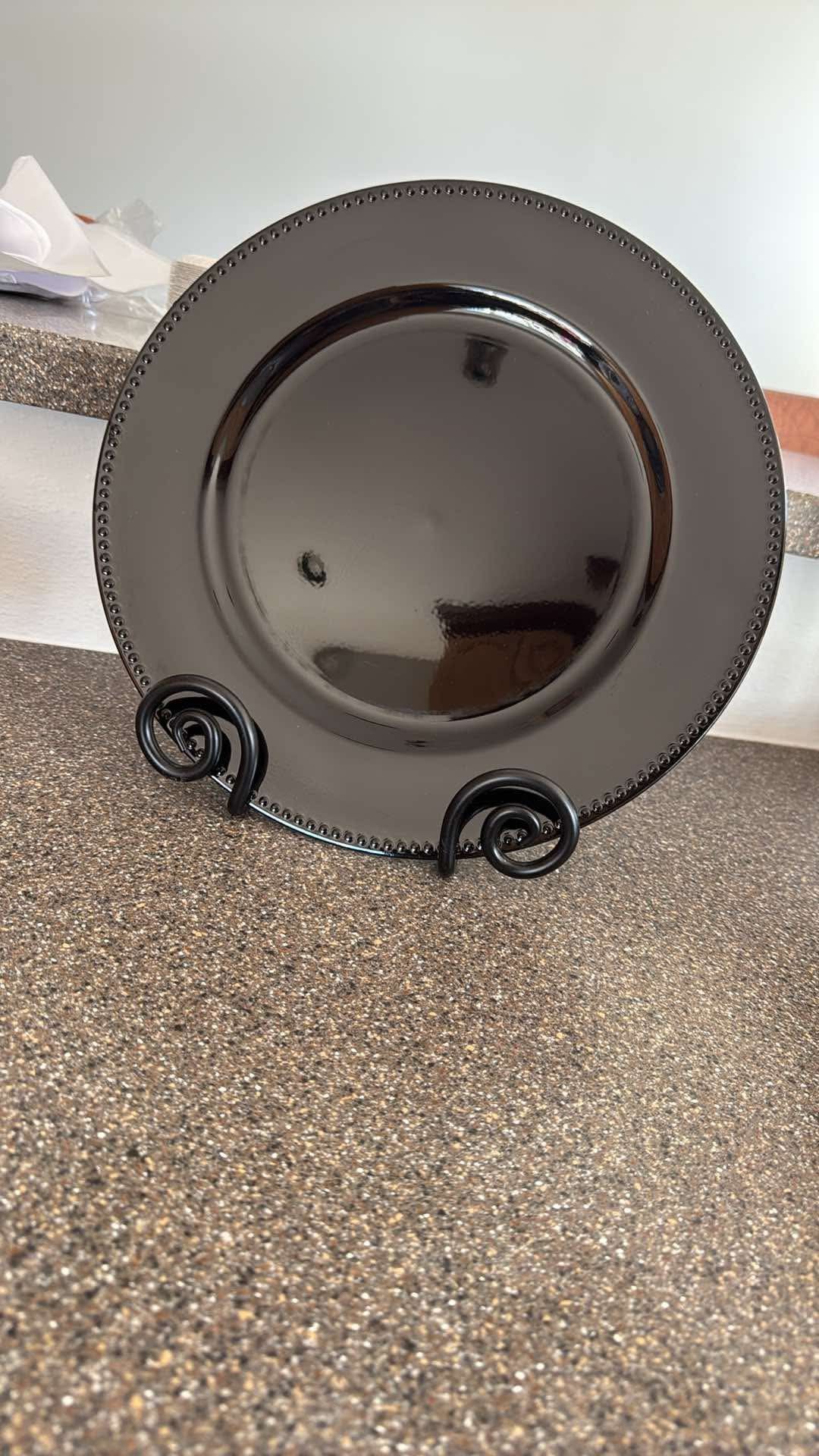 Black Charger Plates