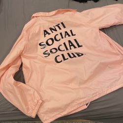 Anti Social Social Club Burn Out Coach Jacket (FW19) Pink