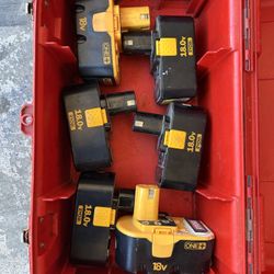 6 Ryobi 18v batteries 