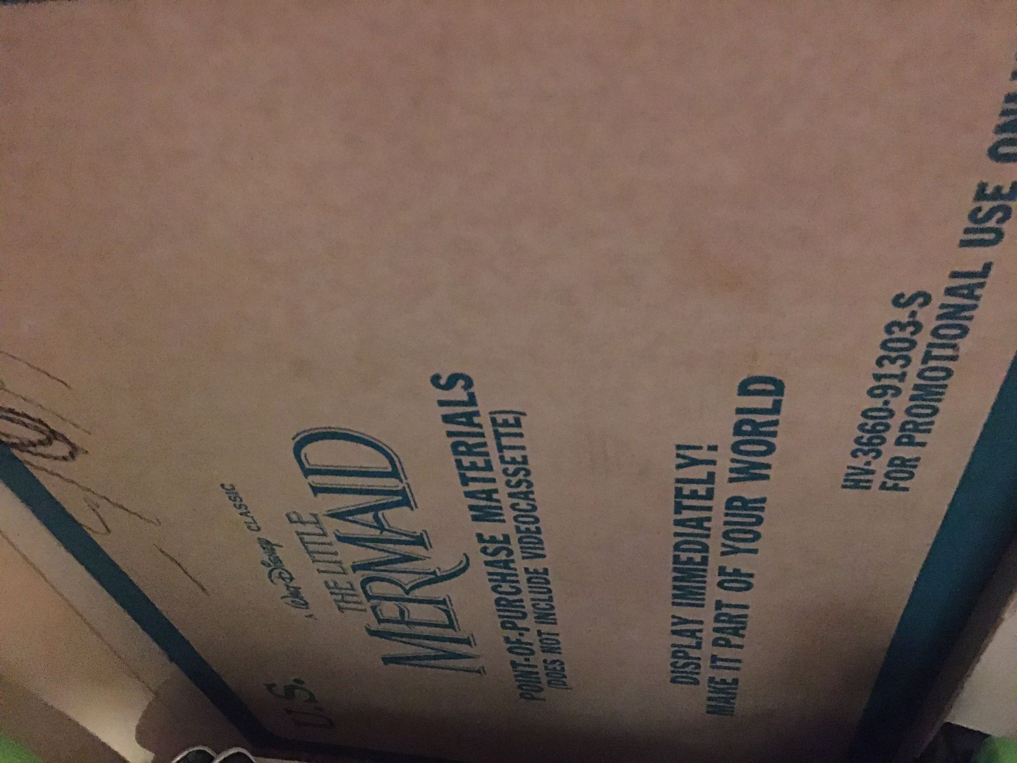 Disney Little Mermaid Video Store Standee 1989