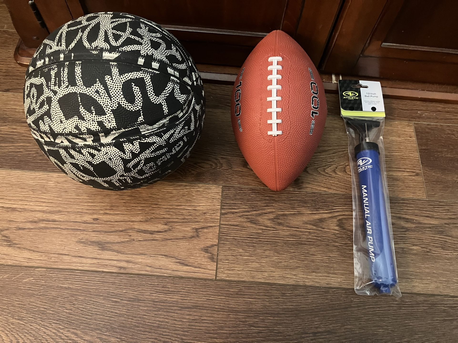 Football, Basketball and Pump/Sports Equipment