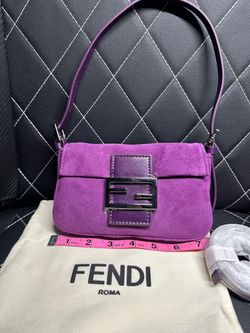 BRAND NEW purple suede baguette mini