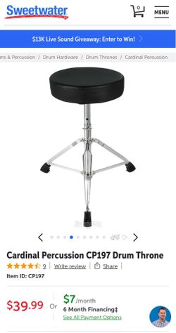 Cardinal Percussion CP197 Drum Throne