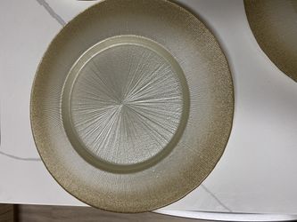 Z Gallerie Gold Halo Charger Plates - 4 - NEW