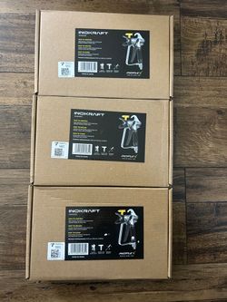 InoKraft Airless Paint Spray Gun+ Airless Sprayer Tip Extension 24 Inch (60cm)，High Pressure 3600 PSI with 515 Reversible Nozzle Tip for Exterior Pain