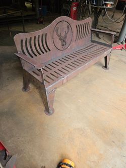 Bench seat metal art heavy duty