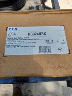 Eaton DG324NRK 200A General Duty Safety Switch