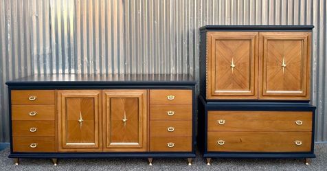 Mid Century American of Martinsville Dresser and Chest Set