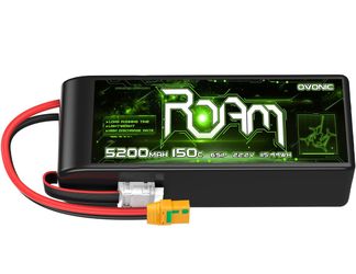 OVONIC Roam Series 6S Lipo Battery 5200mAh 6S1P 150C 22.2V Long Range Lipo Battery with XT90-S Anti Spark Plug for 7-10 inch Long Range Drone 6S HD Ci