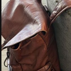 genuine leather backpack Vintage