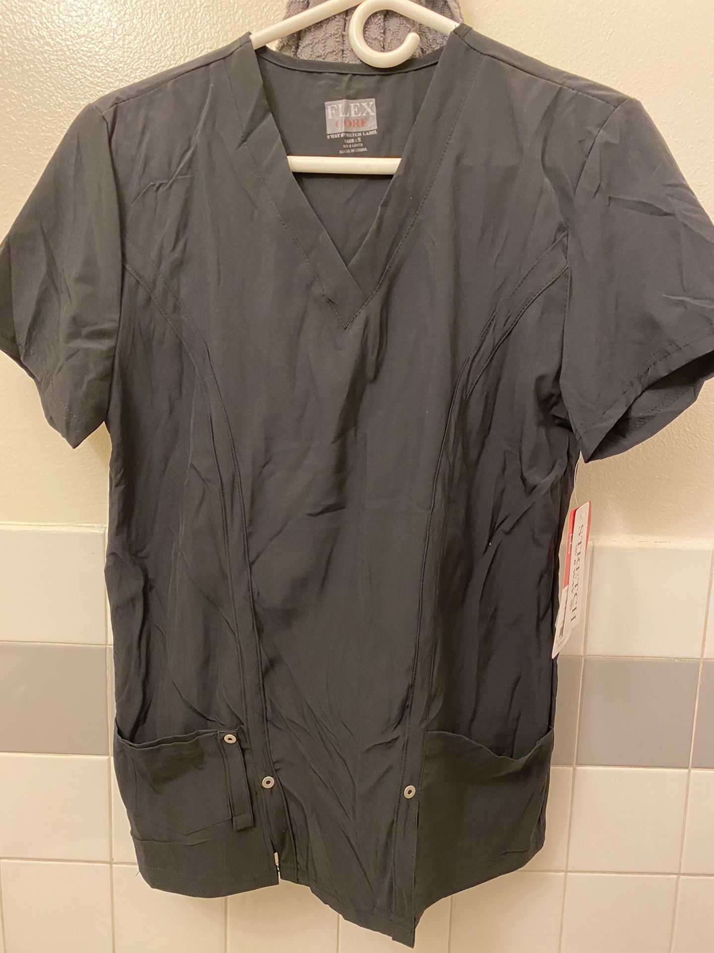 Woman grey Scrubs 
