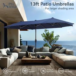 💥💥 BRAND NEW IN THE BOX 13' DOUBLE-SIDED PATIO MARKET UMBRELLA 💥💥