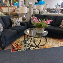 Navy Sofa And Loveseat