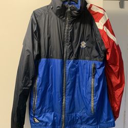 10 Deep Jacket Rain Resistant Fleece Lined Spring Coat With Hood Large