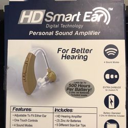HD Smart Ear Personal Sound Amplifier-Fits Either  Ear