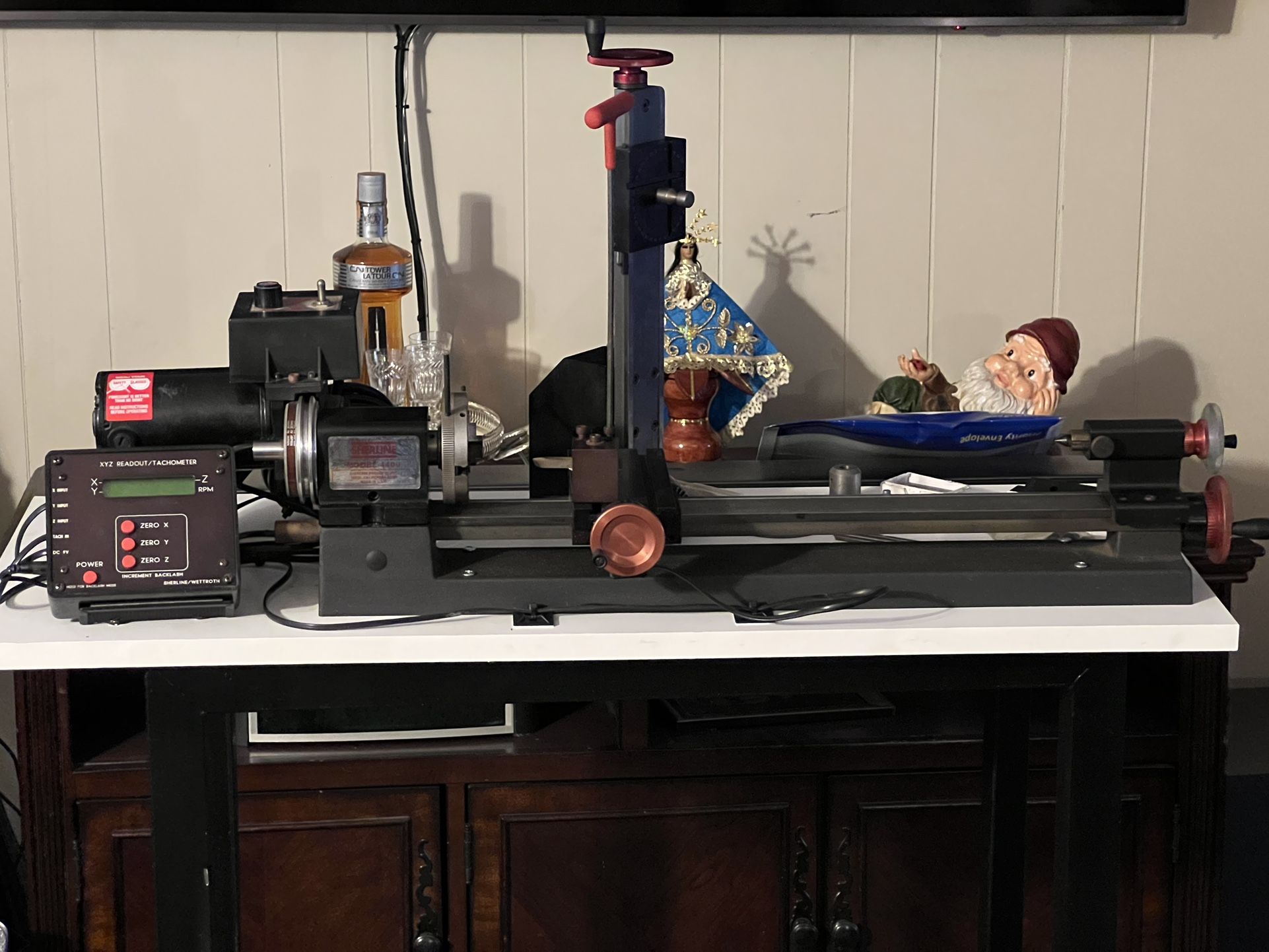 SHERLINE 4400 Lathe With Readout, Mill attachment & Accessories. - 