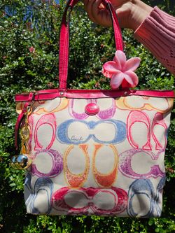 Coach Signature Canvas Tote Bag vintage