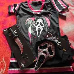 New Kids Pink Ghost Face Costume