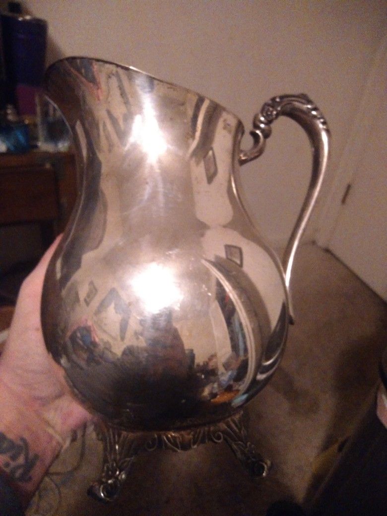 2 Silver Plated Water Pitchers