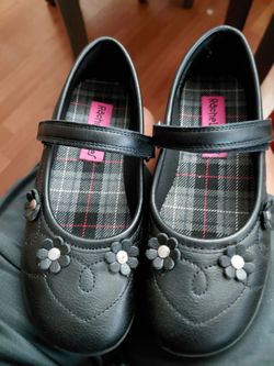 Rachel Girls Black Mary Jane Shoes