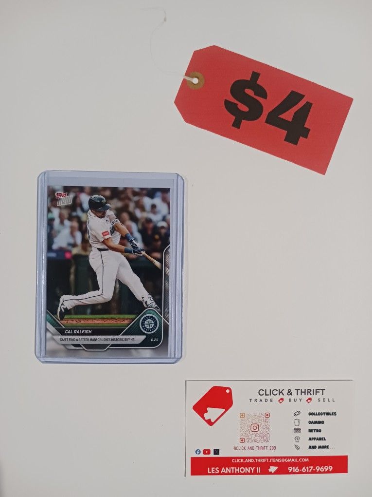 Topps Now 2025 - Cal Raleigh #609 - 8/25/25 - Seattle Mariners 