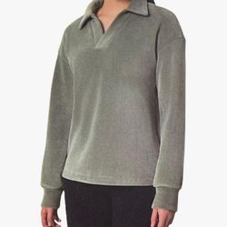 Mondetta Ladies Corduroy Fleece Pullover 