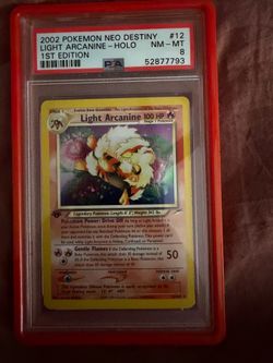 Light Arcanine 1st Edition Neo Destiny 12 PSA 8