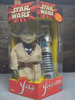 Tiger Electronics Star Wars Interactive Yoda with Lightsaber / Baby Yoda