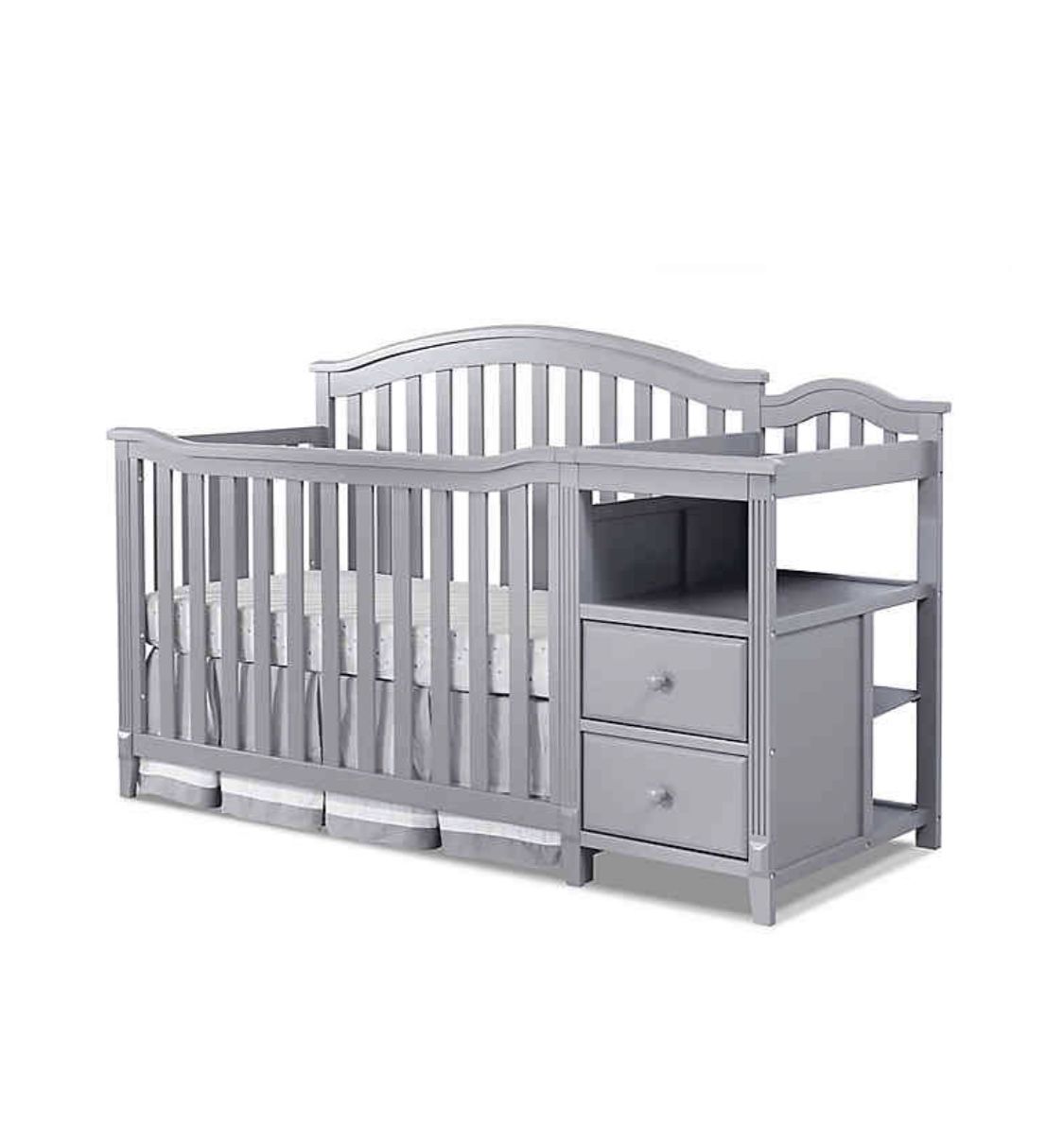 Sorelle Berkley 4 in 1 Convertible Crib & Changing Table in Grey