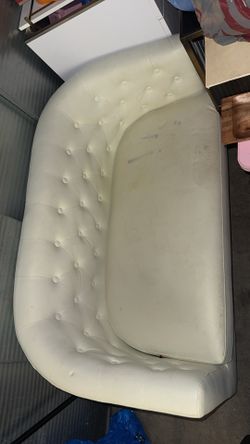 Tufted Faux Leather Upholstered Small Loveseat