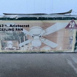 Brand New 42 in Aristocrat Ceiling Fan
Brand: Harbor Breeze Aristocrat
Model: P4ALW42WH1S
Still in original box,
