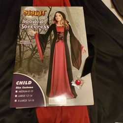 Girls Hooded Sorceress Halloween Costume 