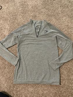Gymshark Grey Quarter-Zip Long Sleeve Top