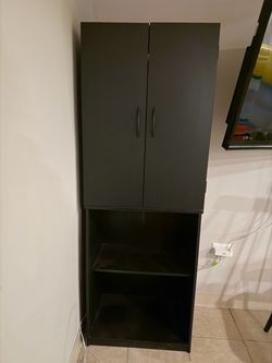 Reversible Black Storage Cabinet – $45