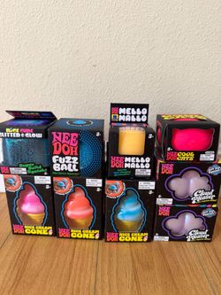 NeeDoh Cloud Pleaser, Glitter, Mallow, Fuzzball, Nicicle