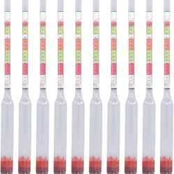 10pcs Triple Scale Hydrometer Alcohol Meter Brewing Tools for Restaurant Home Brewing