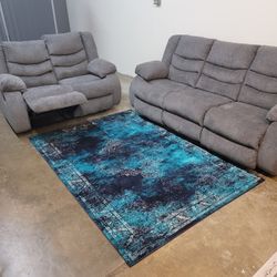 New Gray Reclining Sofa And Loveseat