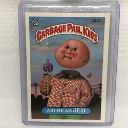1986 Topps Garbage Pail Kids #212b AIR-HEAD JED Series 6 Sticker Card GPK!!